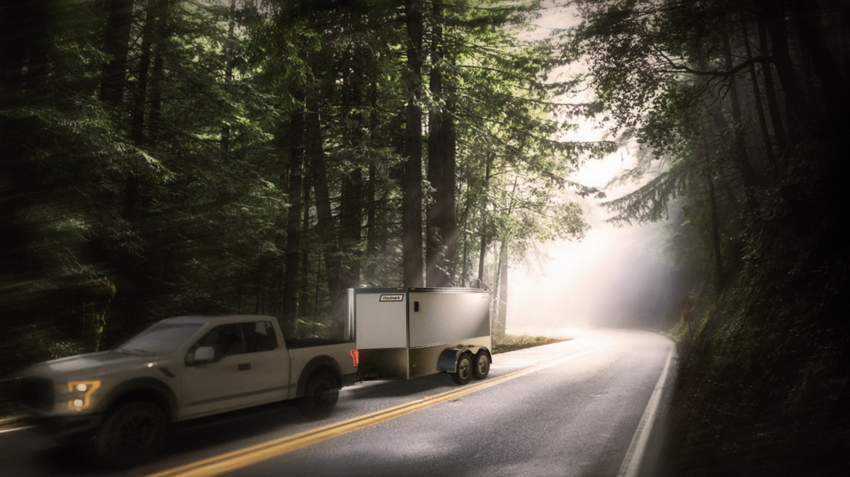 ACG 3D rendering of trailer in the woods