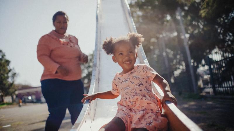 Child on slide