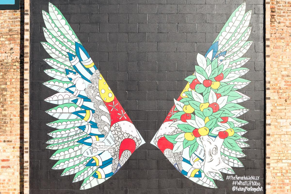 Southwest Michigan mural of wings