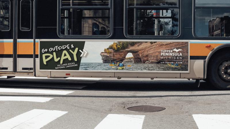 Bus king of Pictured Rocks on a city bus