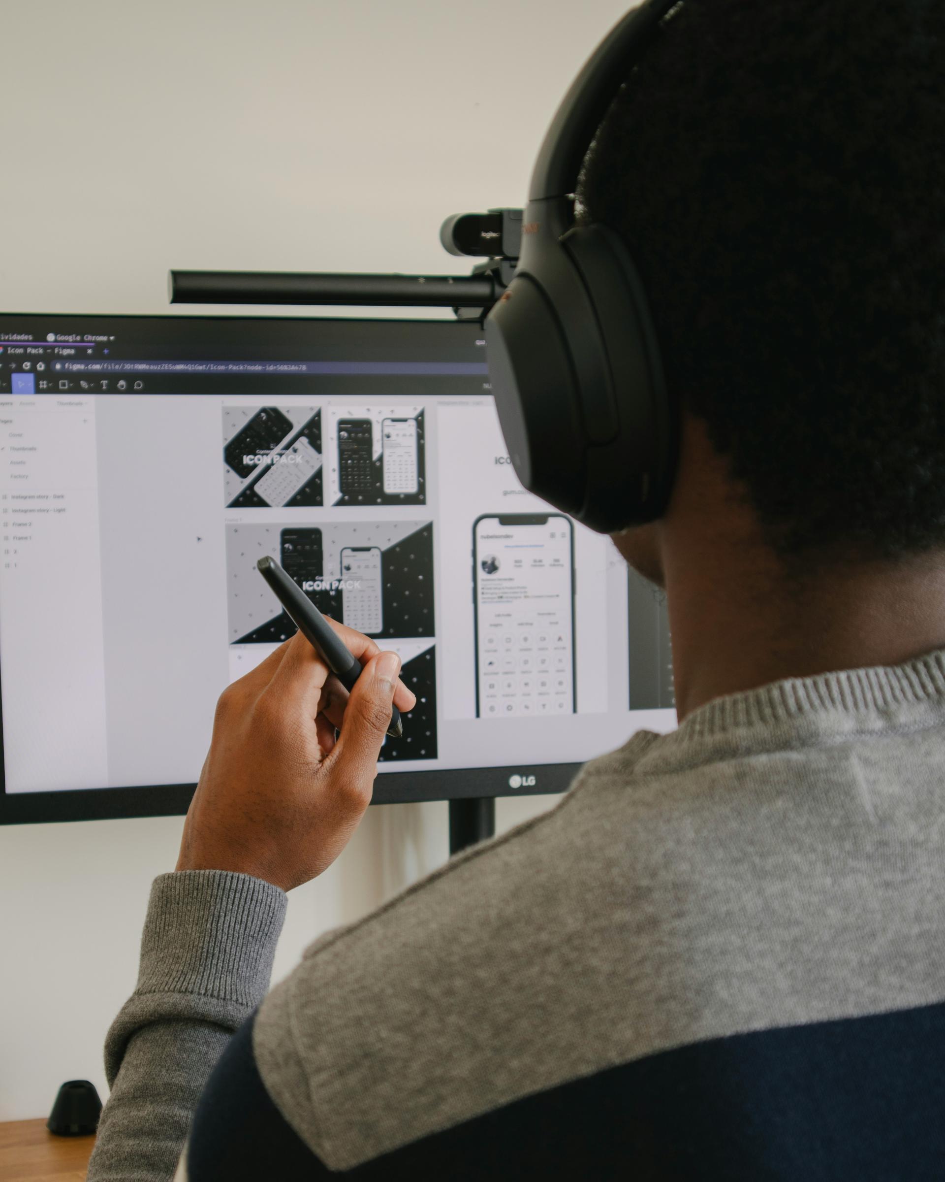 man working at a computer