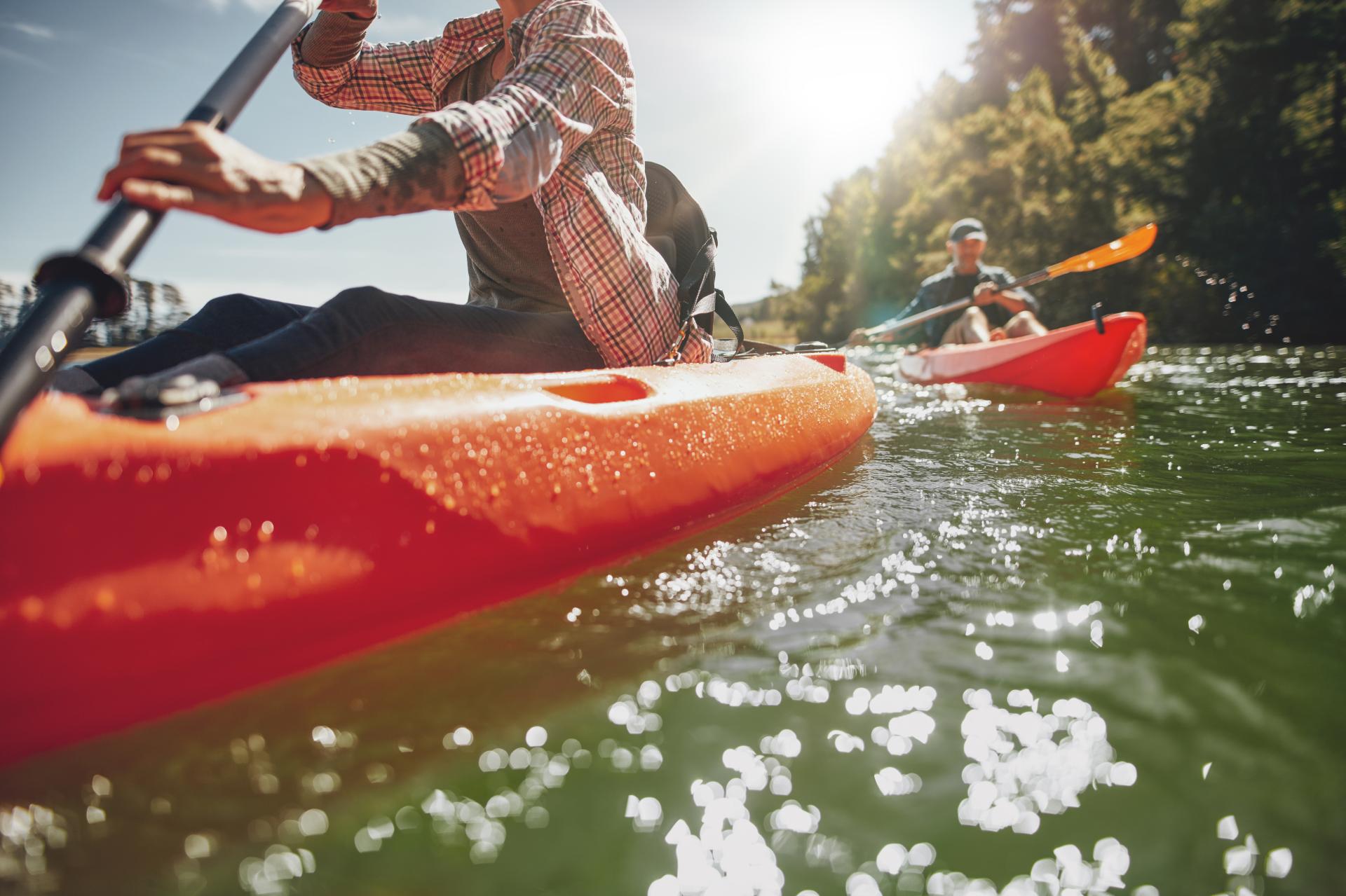 Kayaking in a river